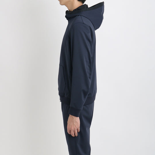 マットツイスト ジップアップ フーディー ネイビー