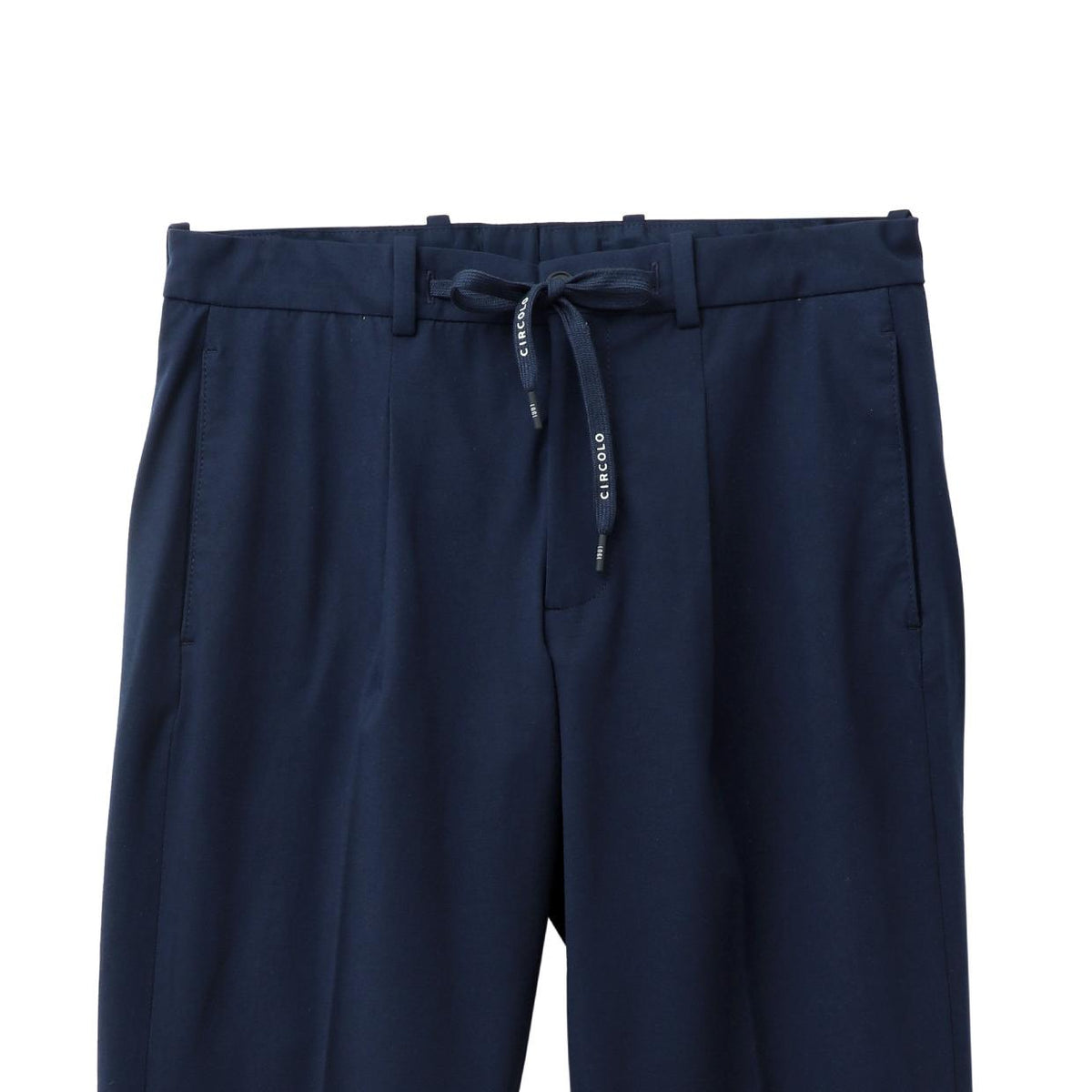 【美品】CIRCOLO ネイビー ジャージー　セットアップ 干場別注 ライトストレッチジャージ ワンプリーツイージーパンツ