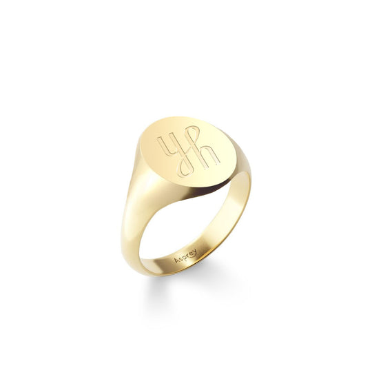 オーバル シグネットリング 18K Yellow Gold