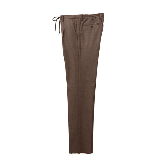 干場別注 Loro Piana ウール 1プリーツ イージー パンツ（PROCIDA） ブラウン