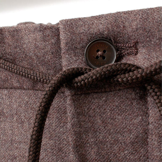 干場別注 Loro Piana ウール 1プリーツ イージー パンツ（PROCIDA） ブラウン
