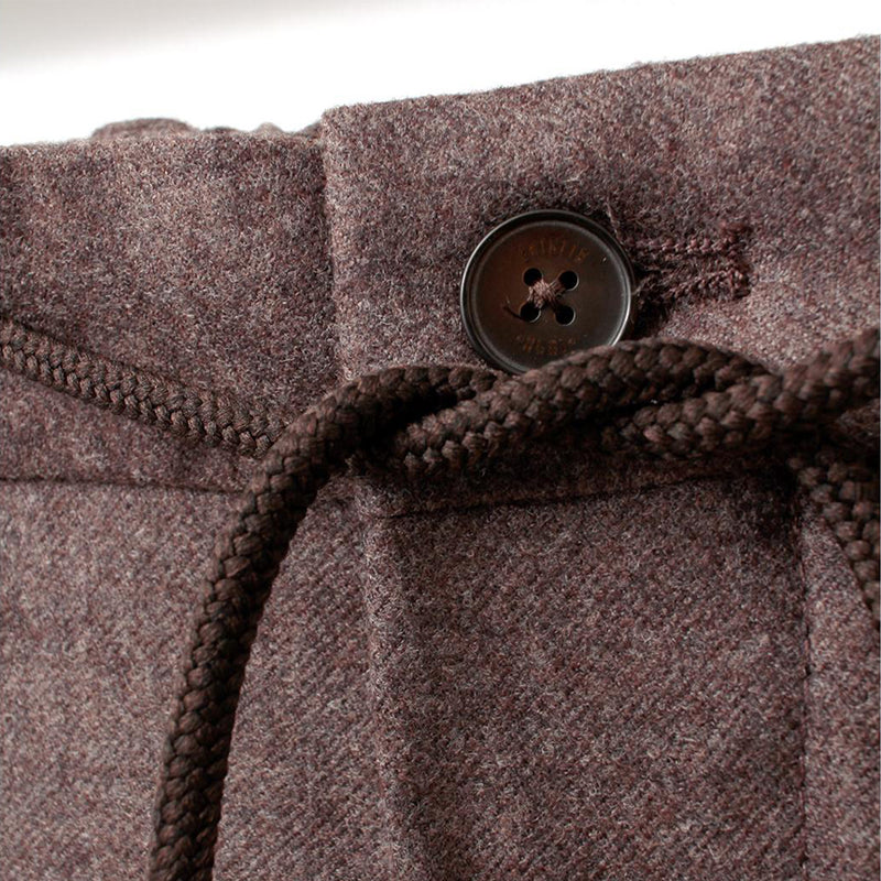干場別注 Loro Piana ウール 1プリーツ イージー パンツ（PROCIDA） ブラウン