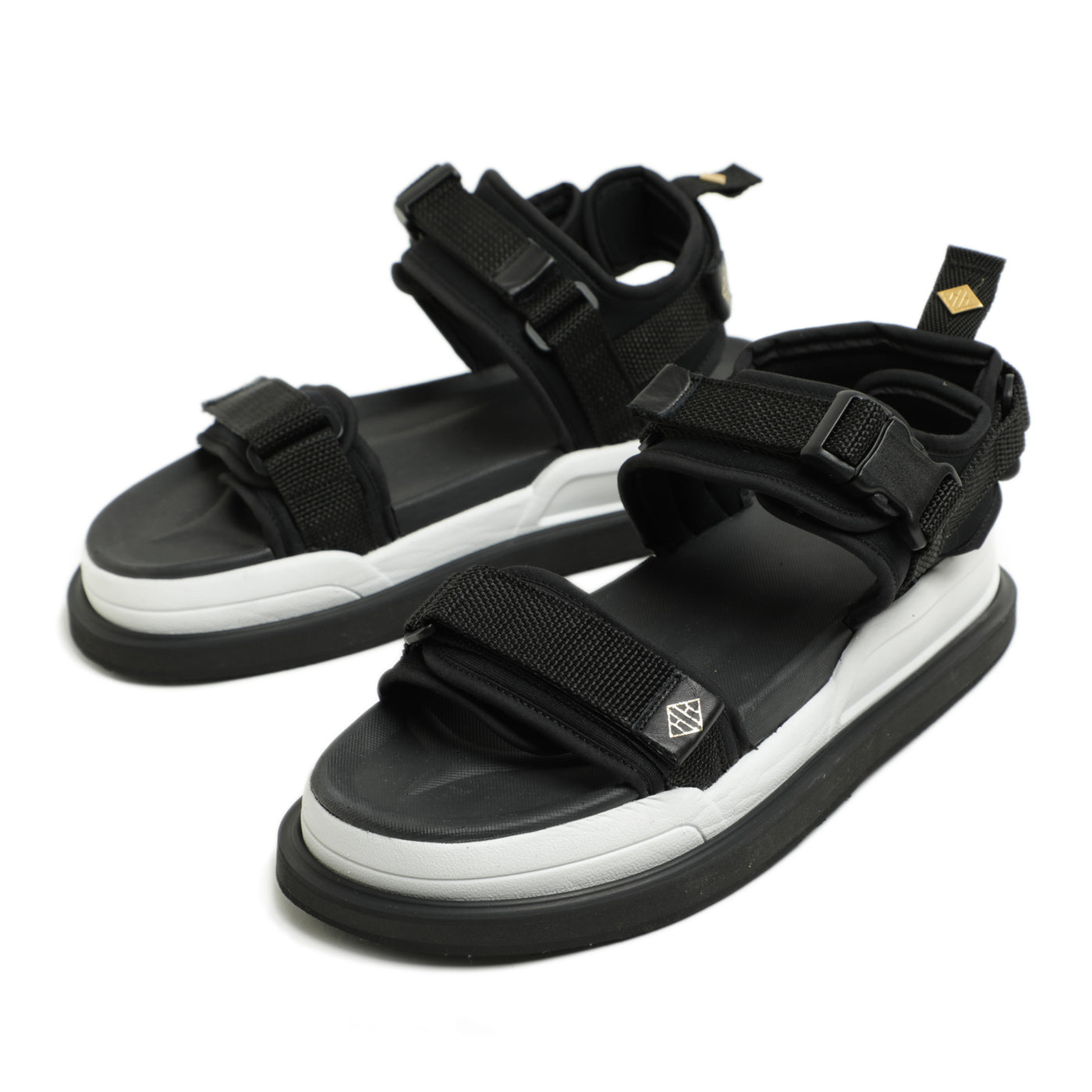 WH Sports Platform Sandals WH-0920G White/Black – MINIMAL