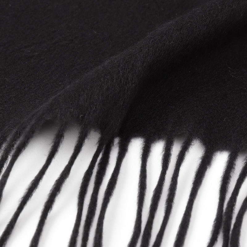 100%シルクマフラーブラック TESSITURA DI NOVARA製(Ermenegildo Zegnaグループ)