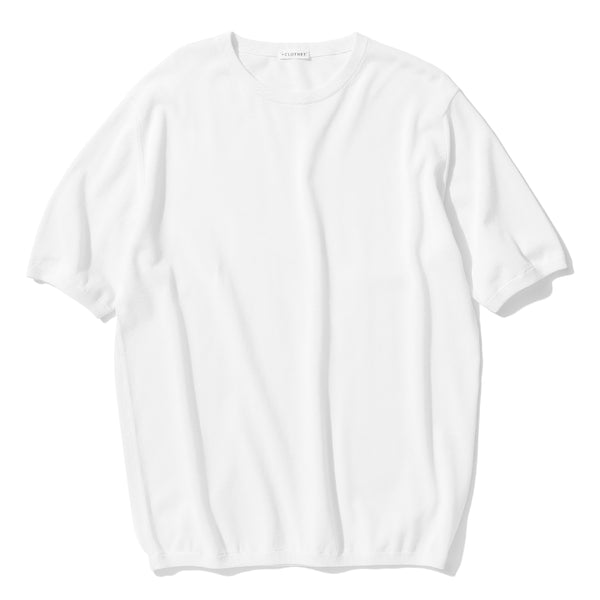 SUVIN PLATINUM<br>ニットTシャツ ホワイト