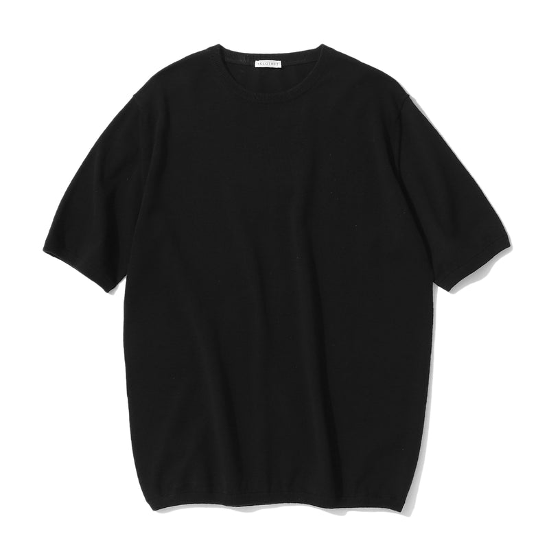 SUVIN PLATINUM<br>ニットTシャツ ブラック