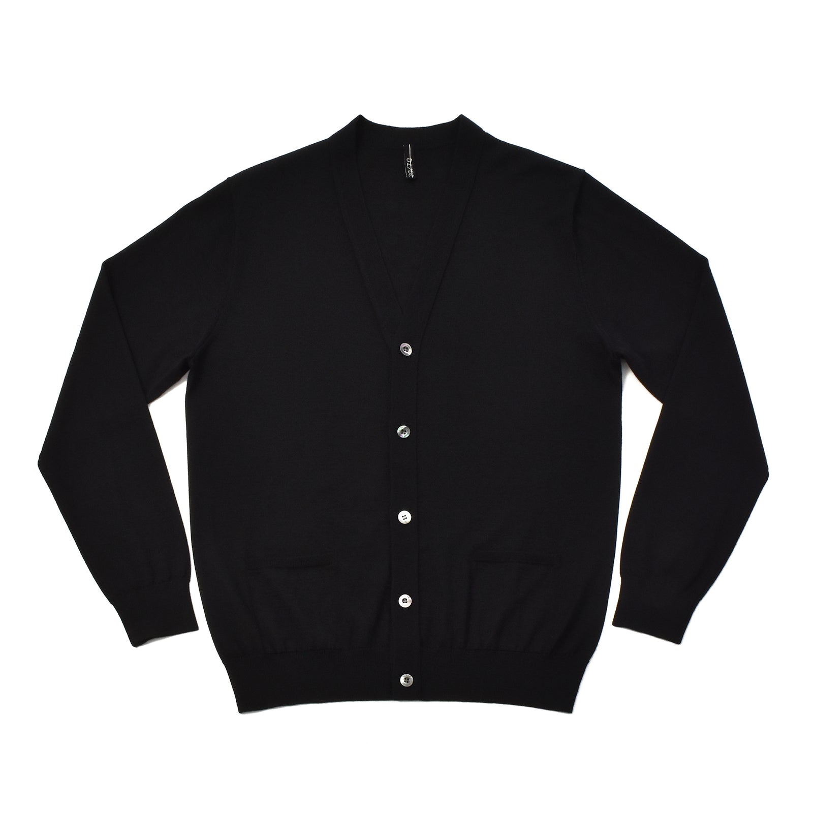 OMMO クロップドカーディガン　ブラック・グリーン ottimo Vネックカーディガン ブラック – MINIMAL WARDROBE