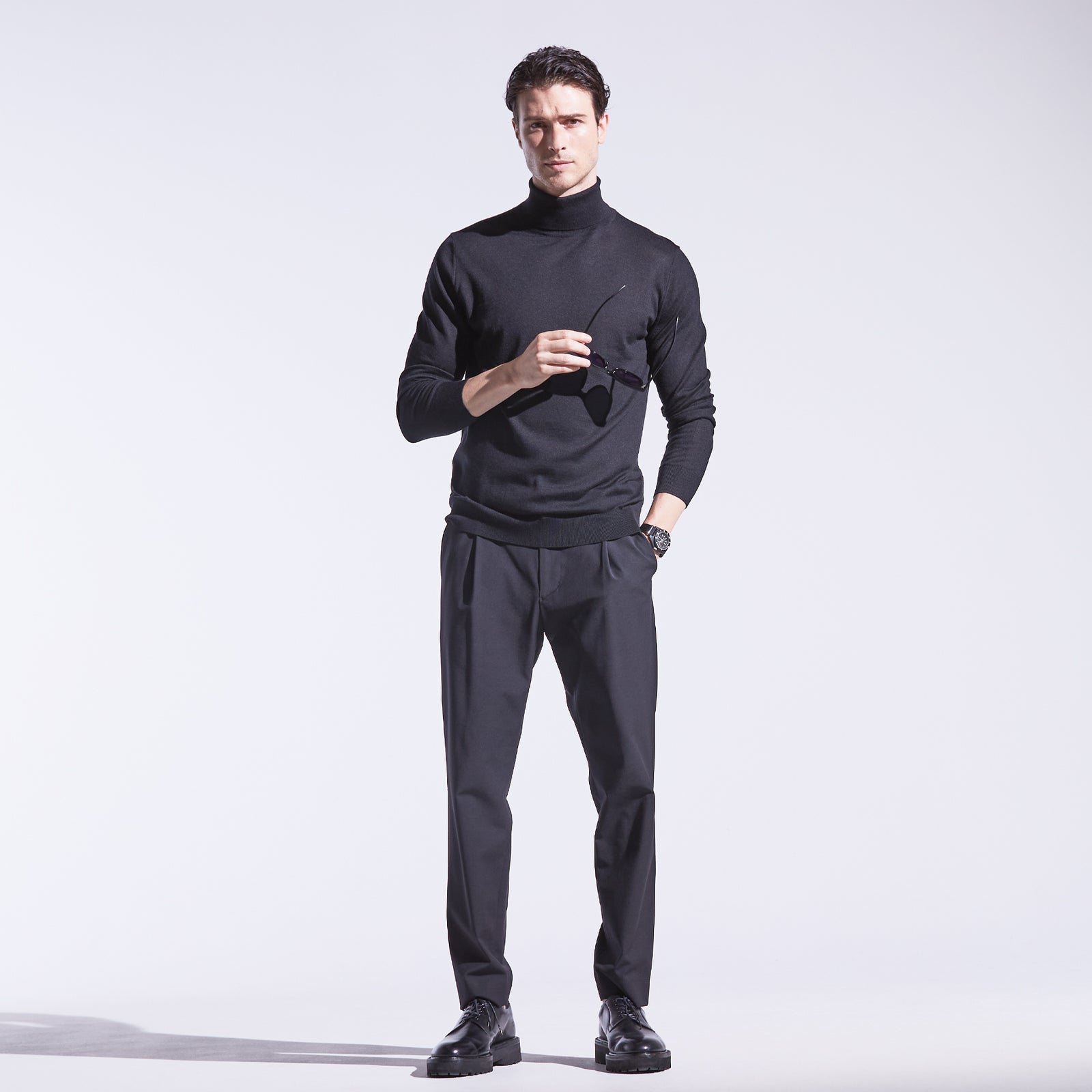 ottimo タートルネックセーター 21G ネイビー – MINIMAL WARDROBE