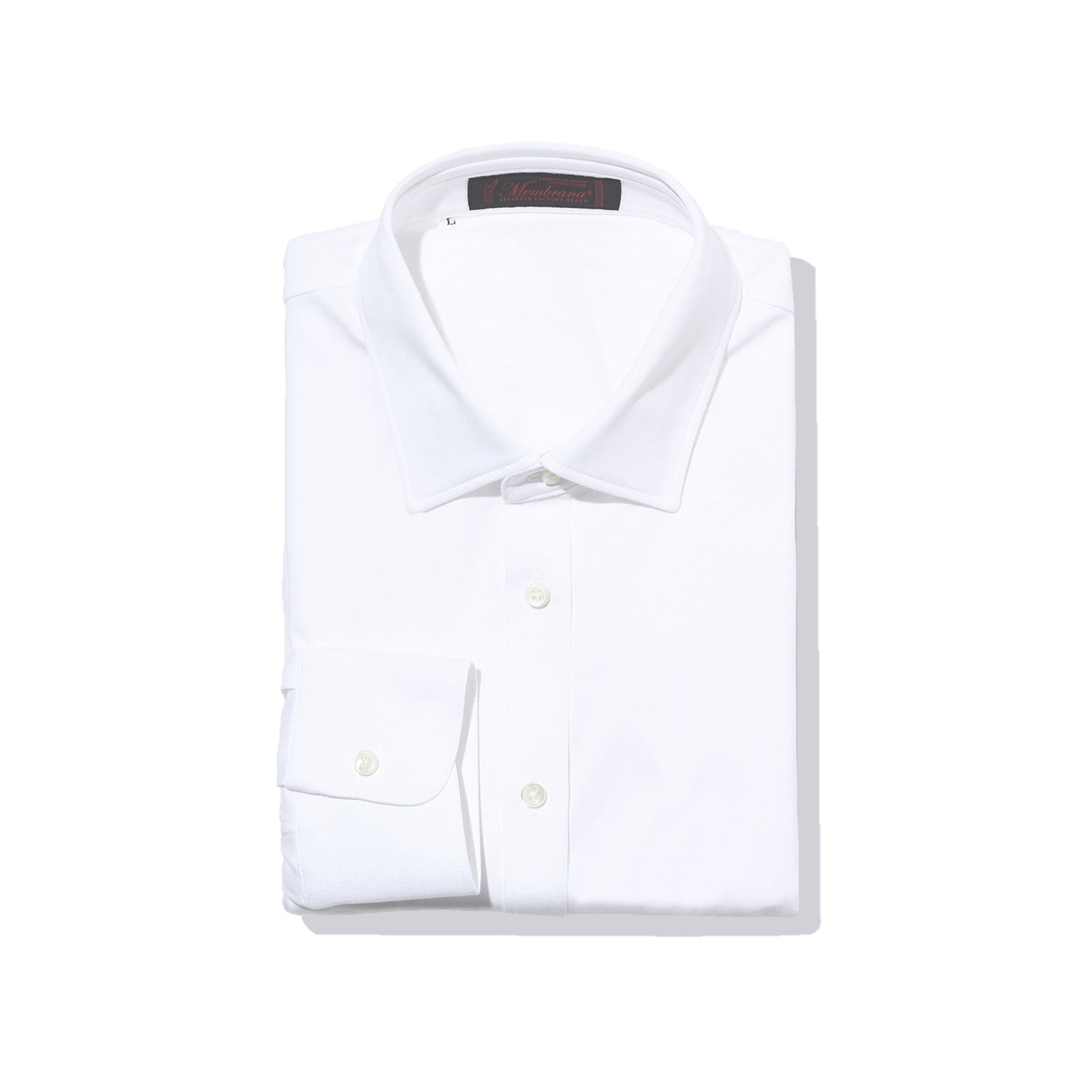 干場監修デザイン】4Dドレスシャツ Albiniスムース ホワイト