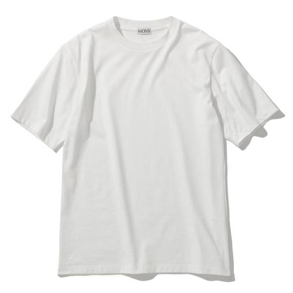 リアルシルキーコットンジャージー<br>ジャケットフィット Tシャツ ホワイト