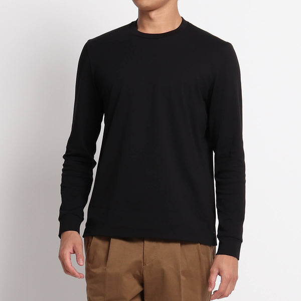 SUVIN PLATINUM<br>長袖クルーネックTシャツ ブラック
