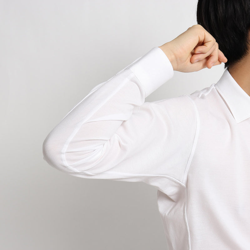 【干場義雅監修デザイン】4Dドレスシャツ Albini鹿の子 ホワイト