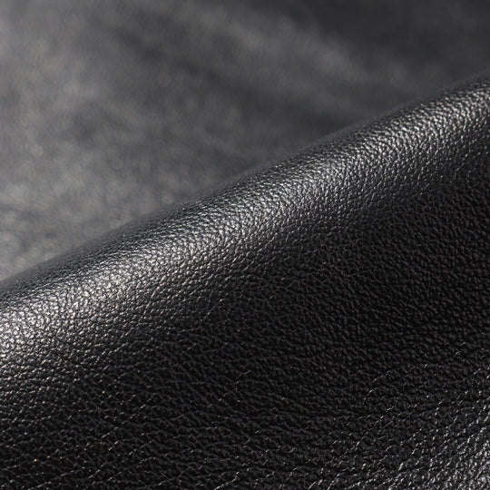 【干場別注】H SHORTS アッカ ショーツ ナッパレザー 0.9mm厚 シャーリング ドローコード ブラック