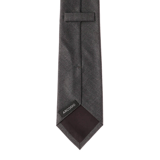 Loro Piana Super150's Wool ウールタイ カラー：メランジミディアムグレー