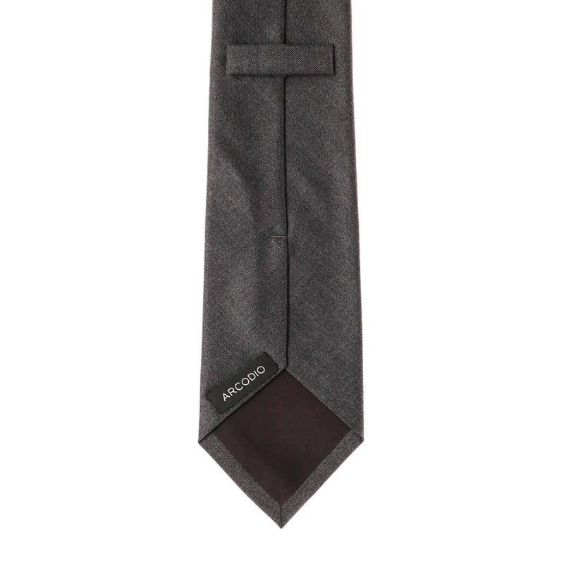 Loro Piana Super150's Wool ウールタイ カラー：メランジミディアムグレー