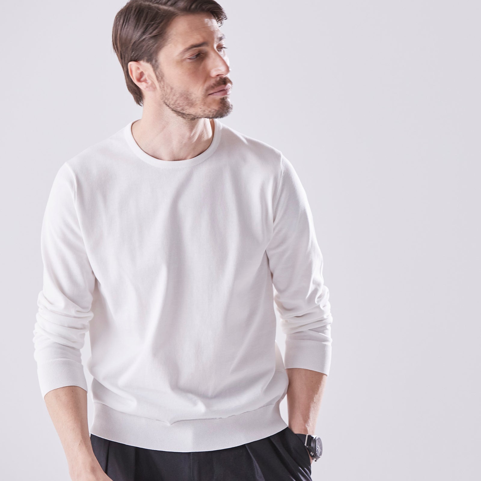 terroir クルーネックプルオーバー ホワイト – MINIMAL WARDROBE