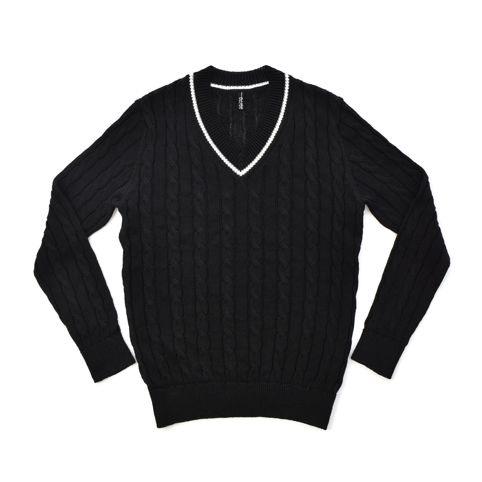 GENERAL IDEA] WOMAN 配色ライン入り長袖カーディガン [BLACK