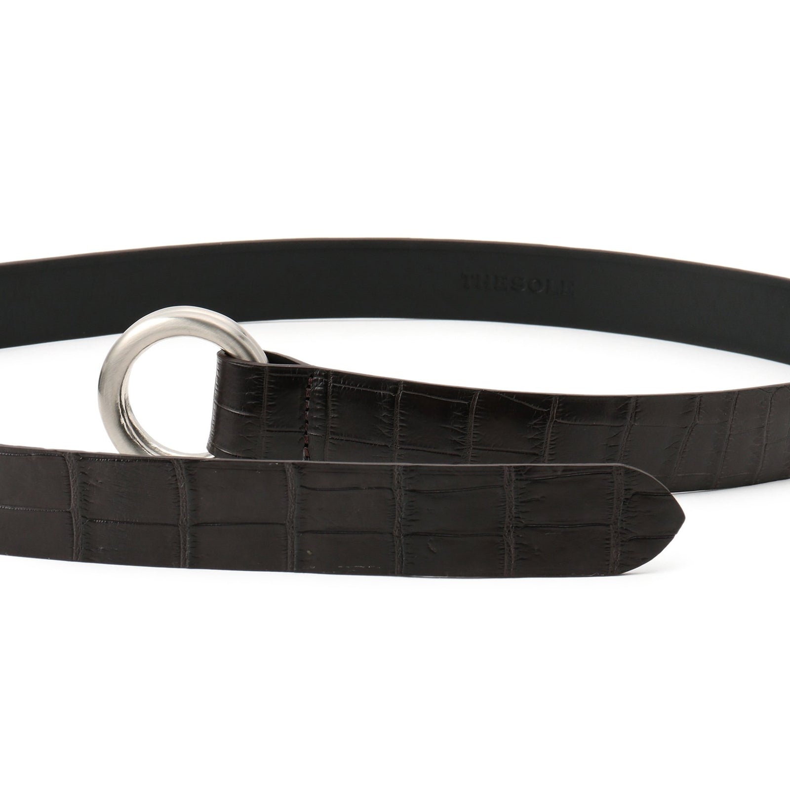 クロコダイル ダブルリングベルト ブラウン – MINIMAL WARDROBE