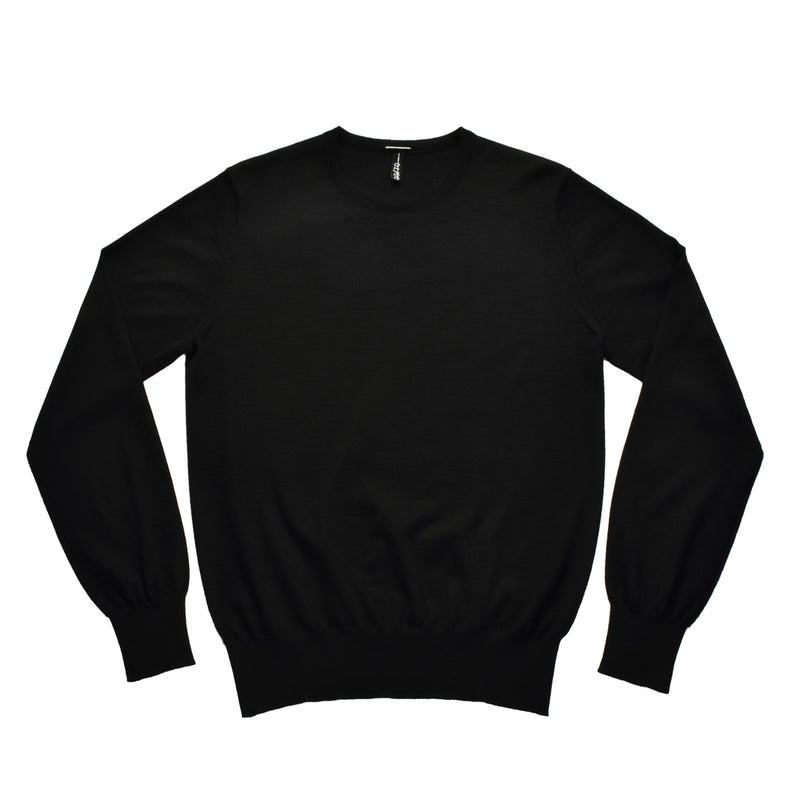 ottimo：クルーネックセーター 21G ブラック