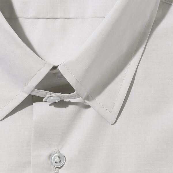 FAUSTO (Tab collar)高番手コンパクト糸ブロード ライトグレー