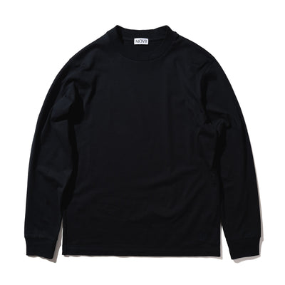 Real Silky Cotton Jersey ジャケットフィットロングTシャツ コスモネイビー