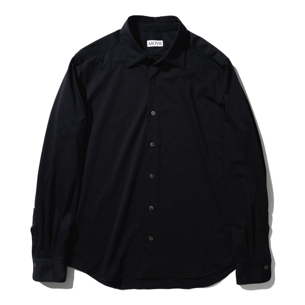 Super Sapphire Cotton Jersey<br>ジャストフィットセミレギュラーカラーシャツ コスモネイビー