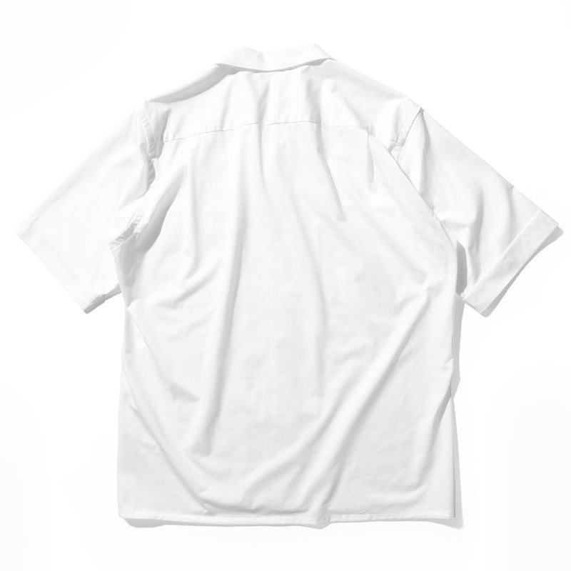 Super Sapphire Cotton Jersey<br>ジャストルーズオープンカラーシャツ ホワイト