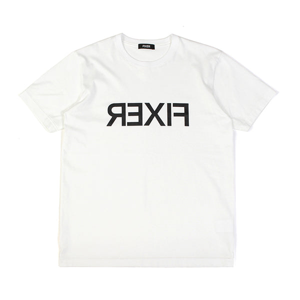 リバースプリントクルーネックTシャツ ホワイト