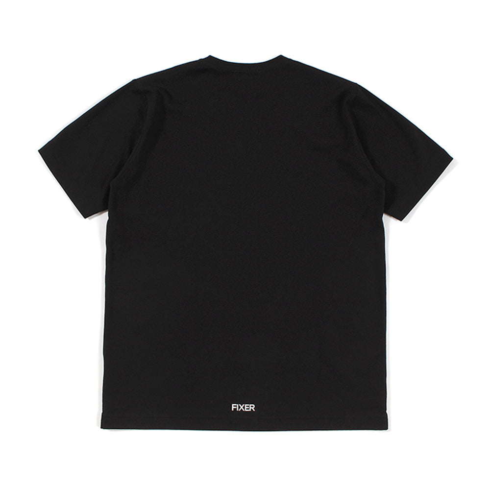 FTS-03 リバースプリントクルーネックTシャツ ブラック – MINIMAL WARDROBE