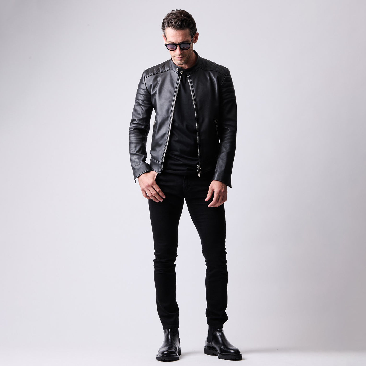 【1PIU1UGUALE3 × FIXER】 ストレッチレザーシングルライダース – MINIMAL WARDROBE（ミニマルワードローブ）