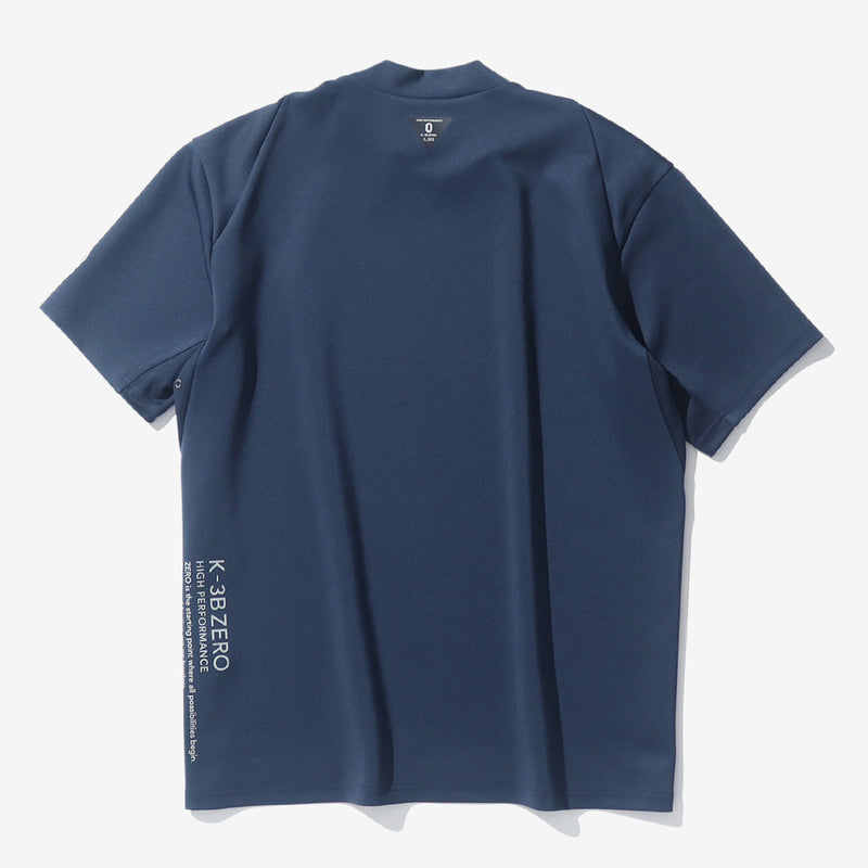 ダンボール半袖モックネックTシャツ 0_302_D カーボンネイビー