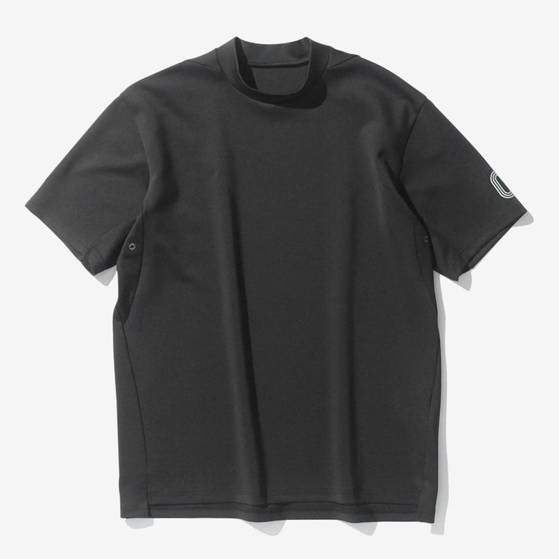ダンボール半袖モックネックTシャツ 0_302_D ブラック