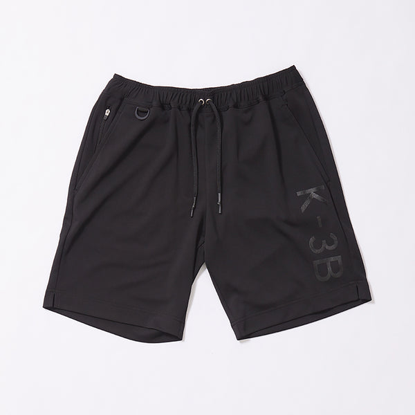 リサイクル糸メッシュ グラフィックショーツ ブラック×ブラック 110_G