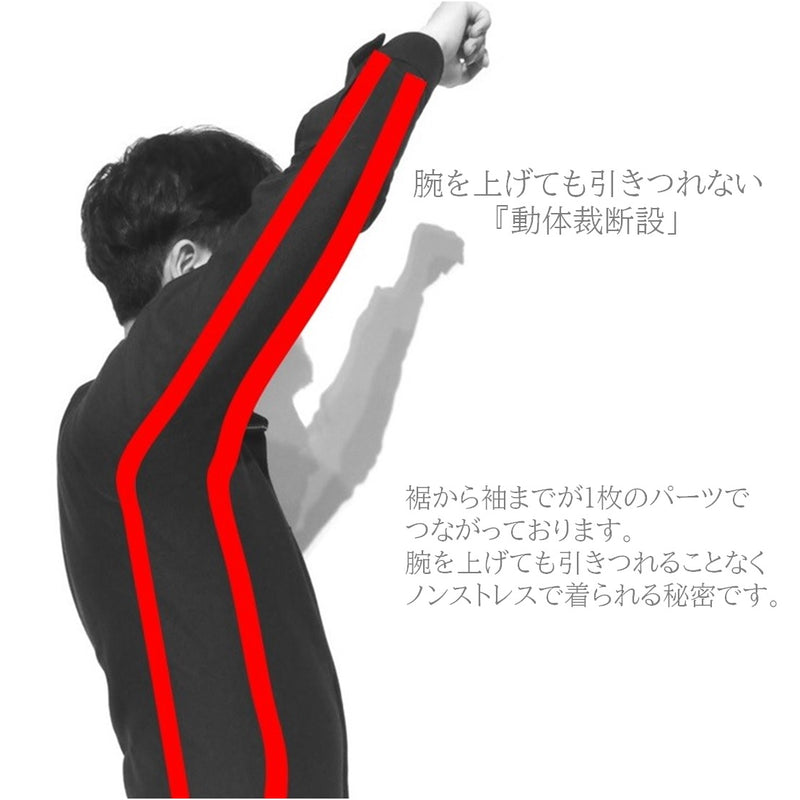 【干場義雅監修デザイン】4Dドレスシャツ Albiniスムース ブラック
