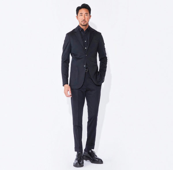 HELIX WOOL JERSEY シングル3Bクラシック テーラードジャケット コスモネイビー