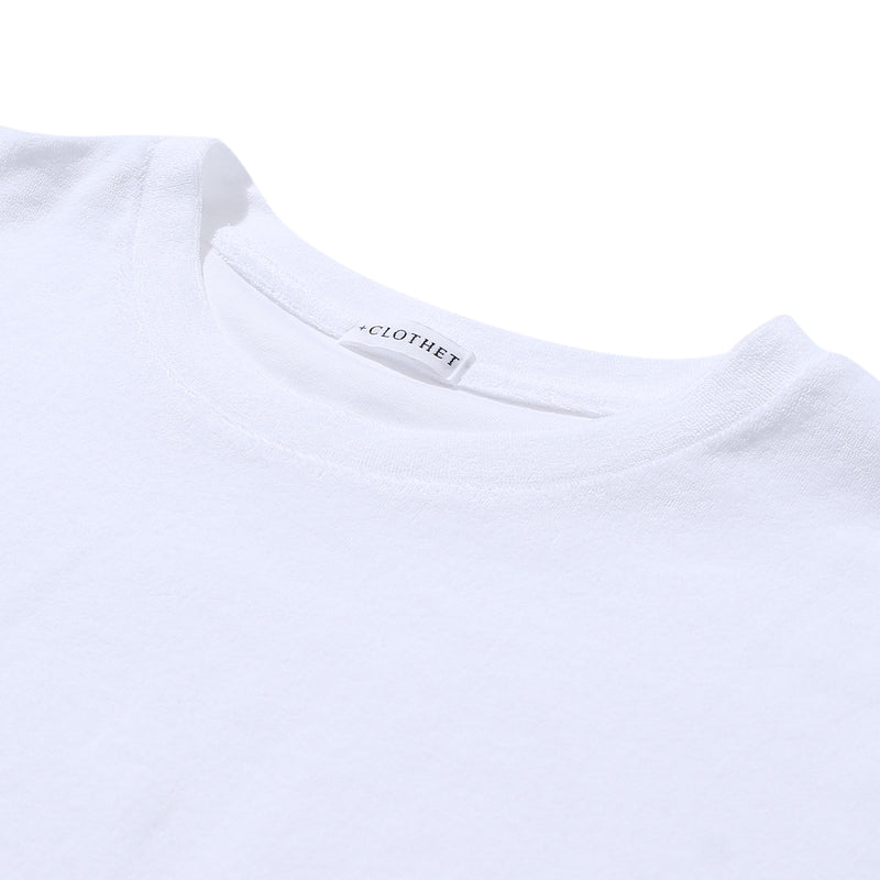 SUVIN PLATINUM<br>マイクロパイルオーバーサイズTシャツ <br>ホワイト
