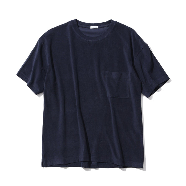 SUVIN PLATINUM<br>マイクロパイルオーバーサイズTシャツ <br>ネイビー