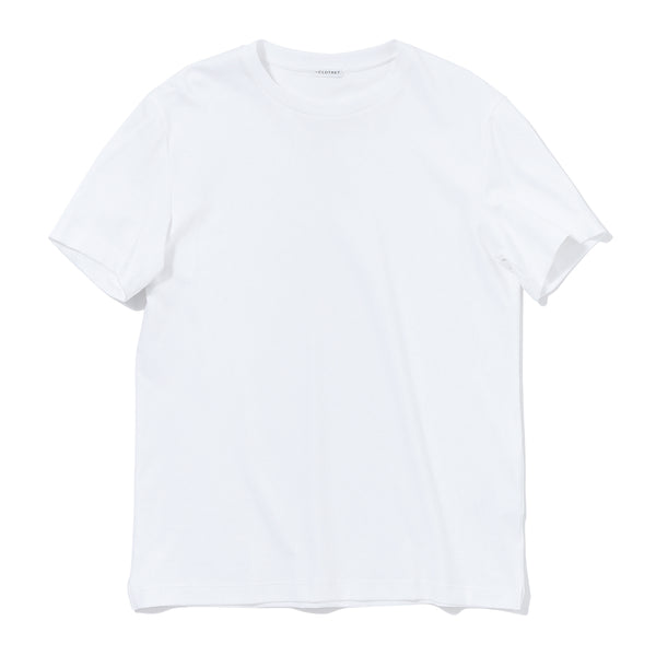 SUVIN PLATINUM<br>テーラードTシャツ（襟：共布） <br>ホワイト