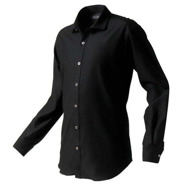 ニットドレスシャツ モードタイプ ブラック